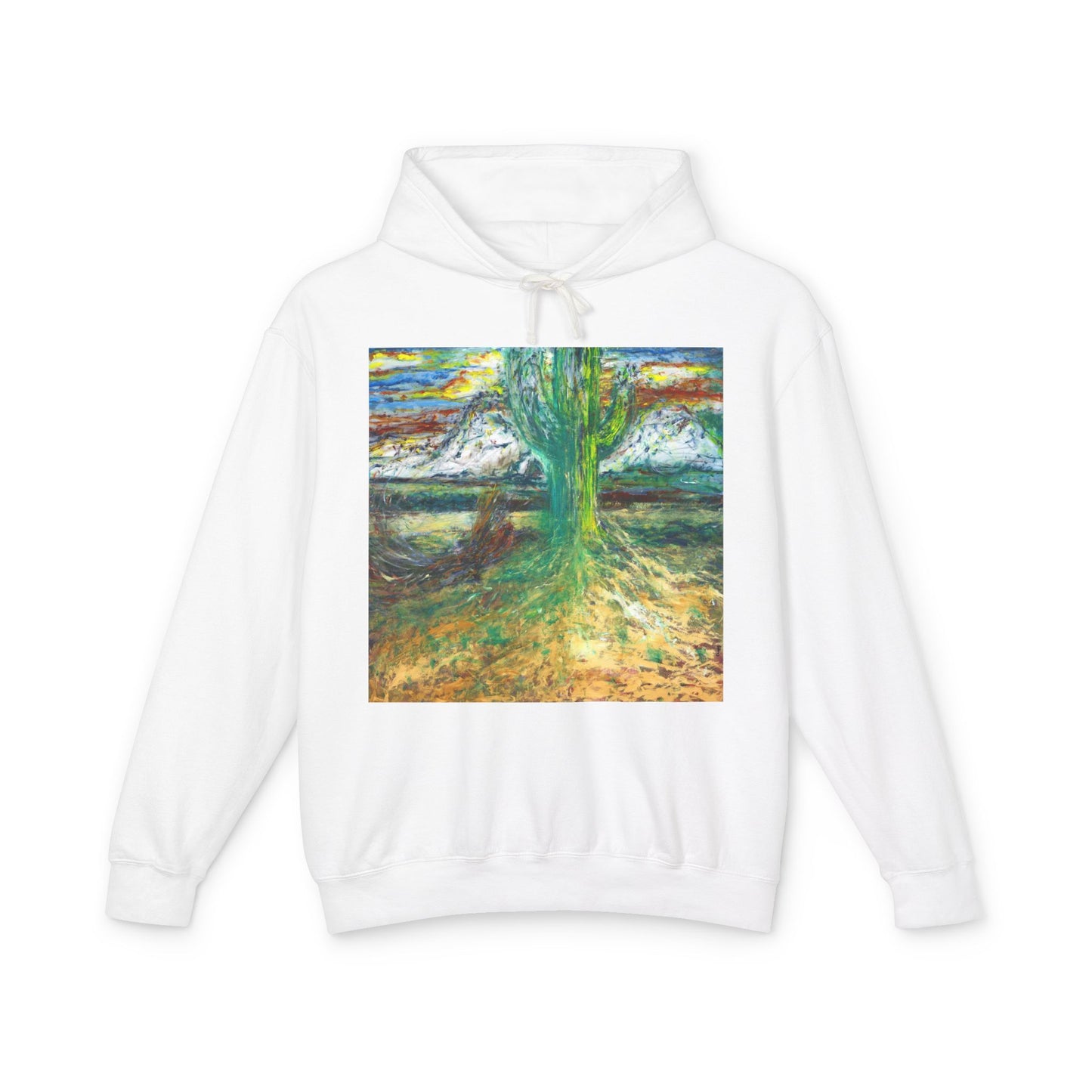 Saguaro Spirit - Unisex Lightweight Hooded Sweatshirt
