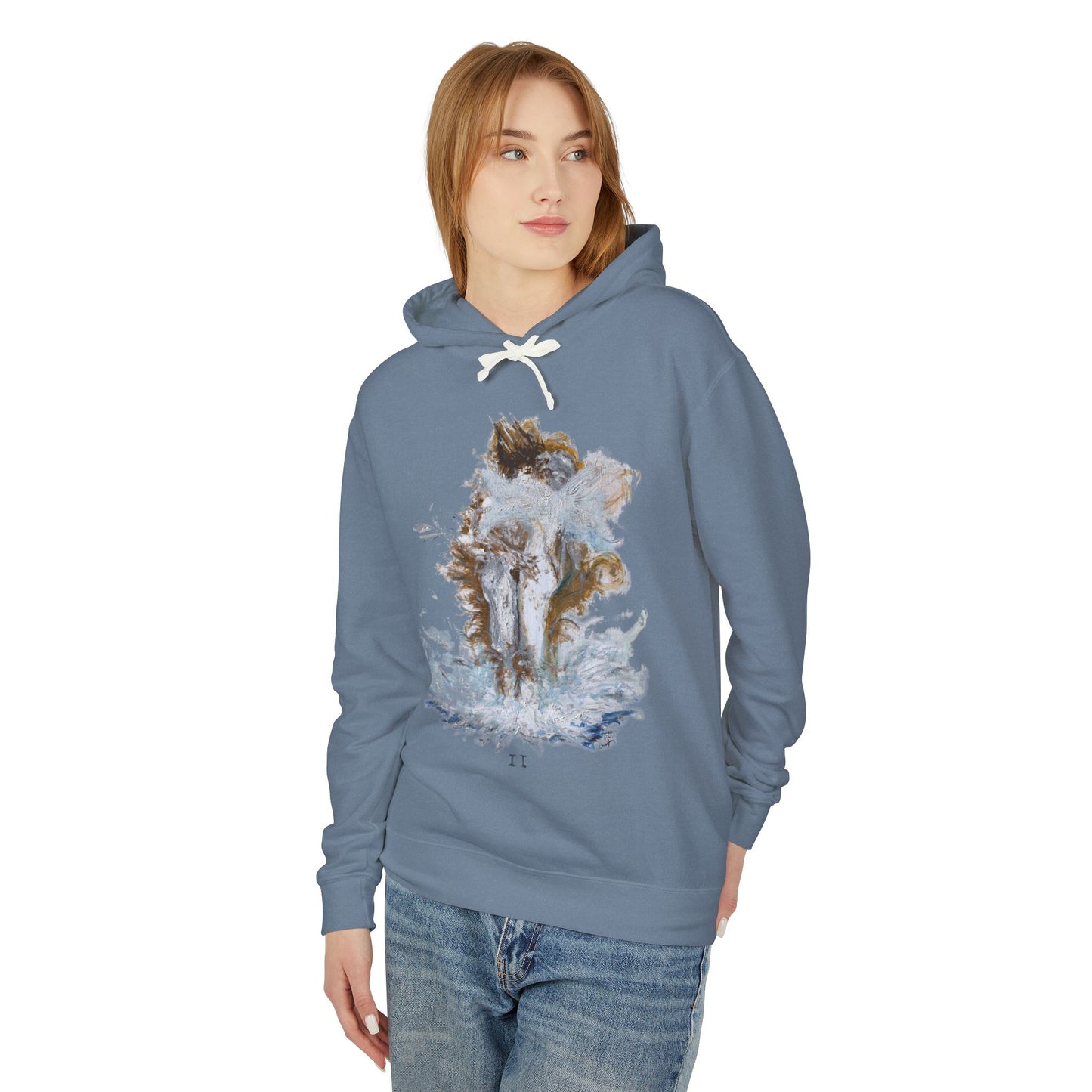 II of Cups - Unisex Lightweight Hooded Sweatshirt