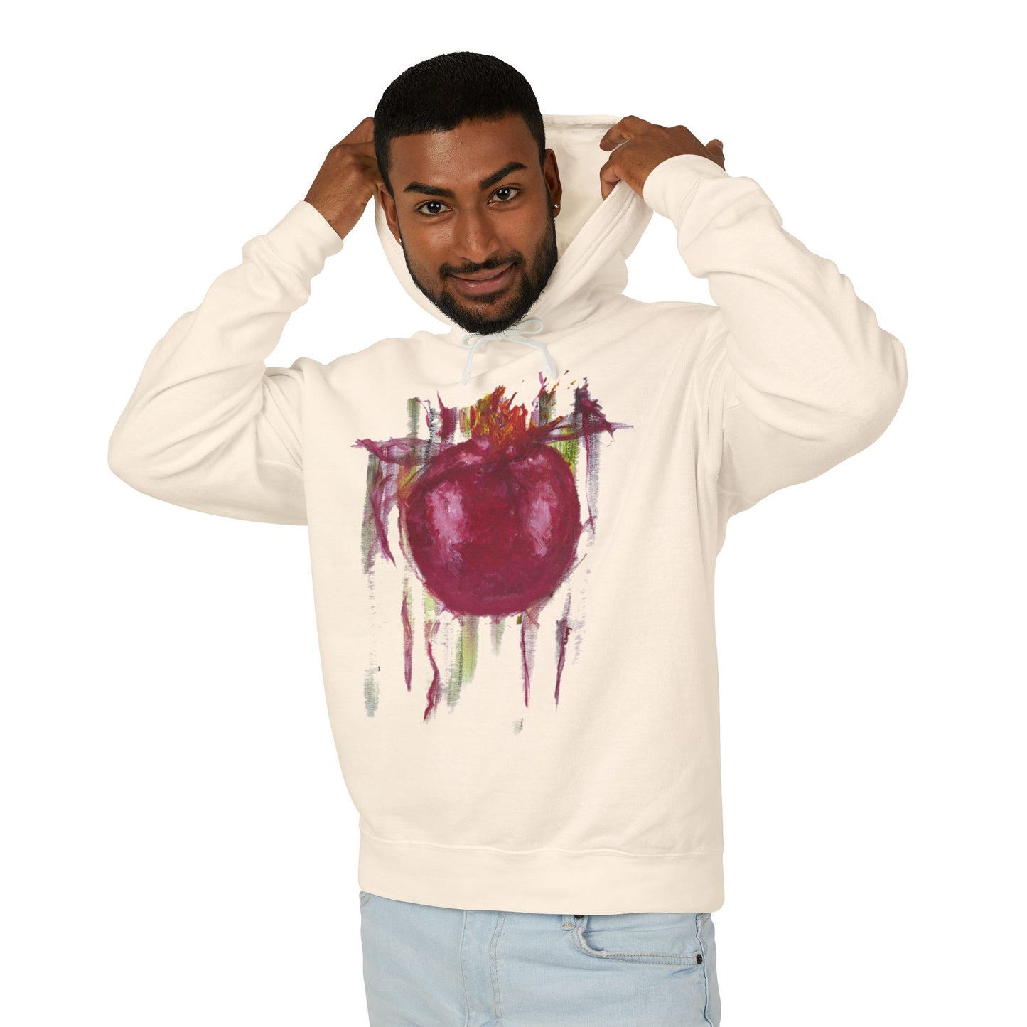Pomegranate- Unisex Lightweight Hooded Sweatshirt