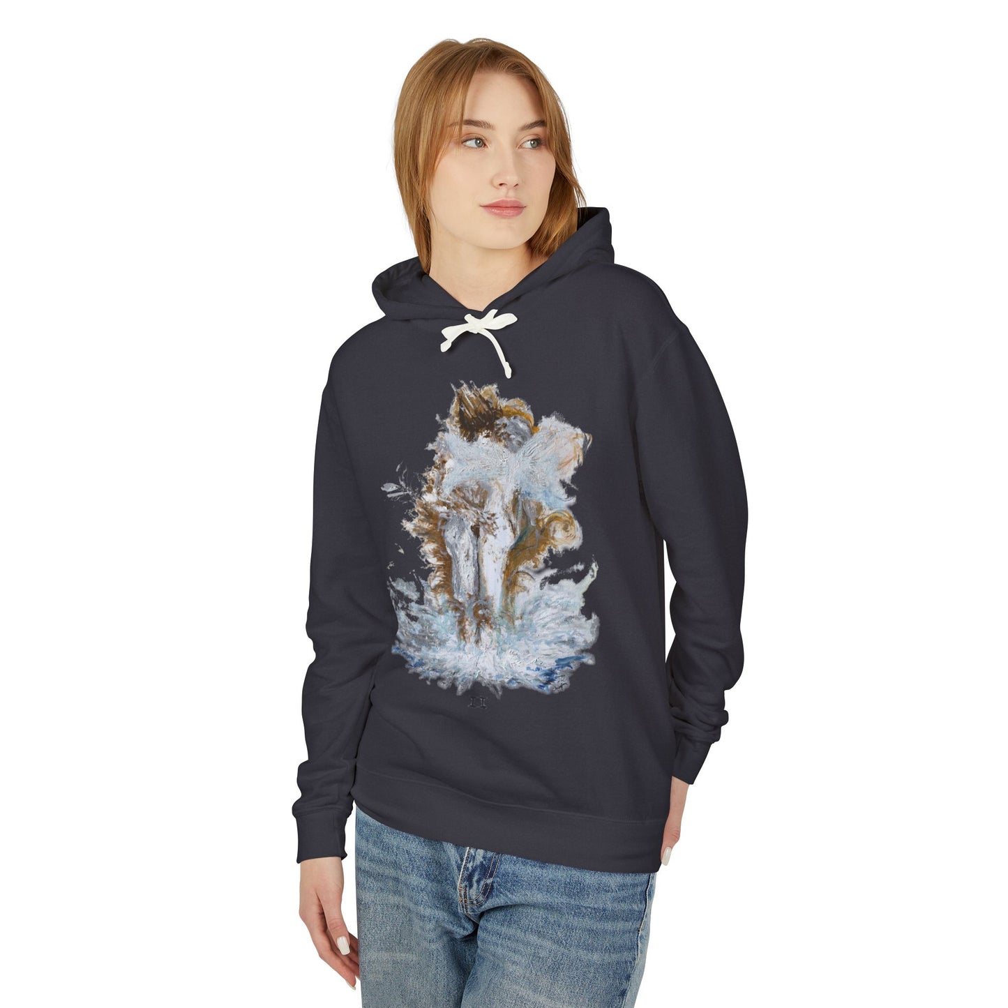 II of Cups - Unisex Lightweight Hooded Sweatshirt