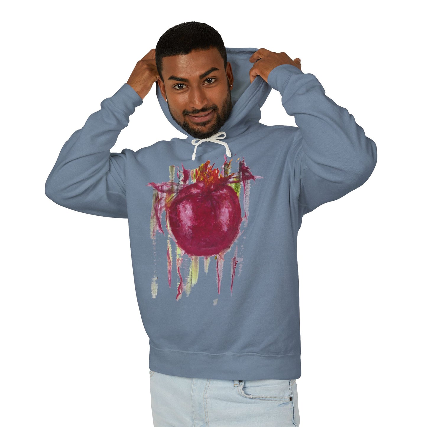 Pomegranate- Unisex Lightweight Hooded Sweatshirt
