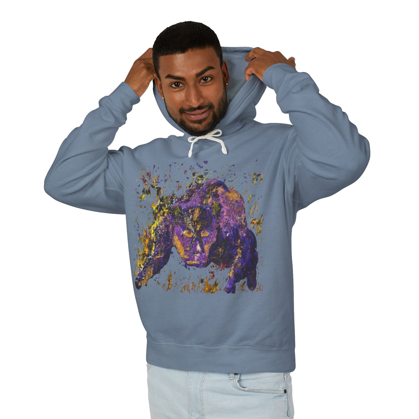 Jaguar Spirit - Unisex Lightweight Hooded Sweatshirt