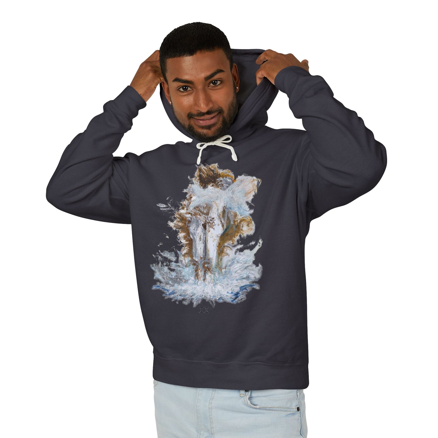 II of Cups - Unisex Lightweight Hooded Sweatshirt