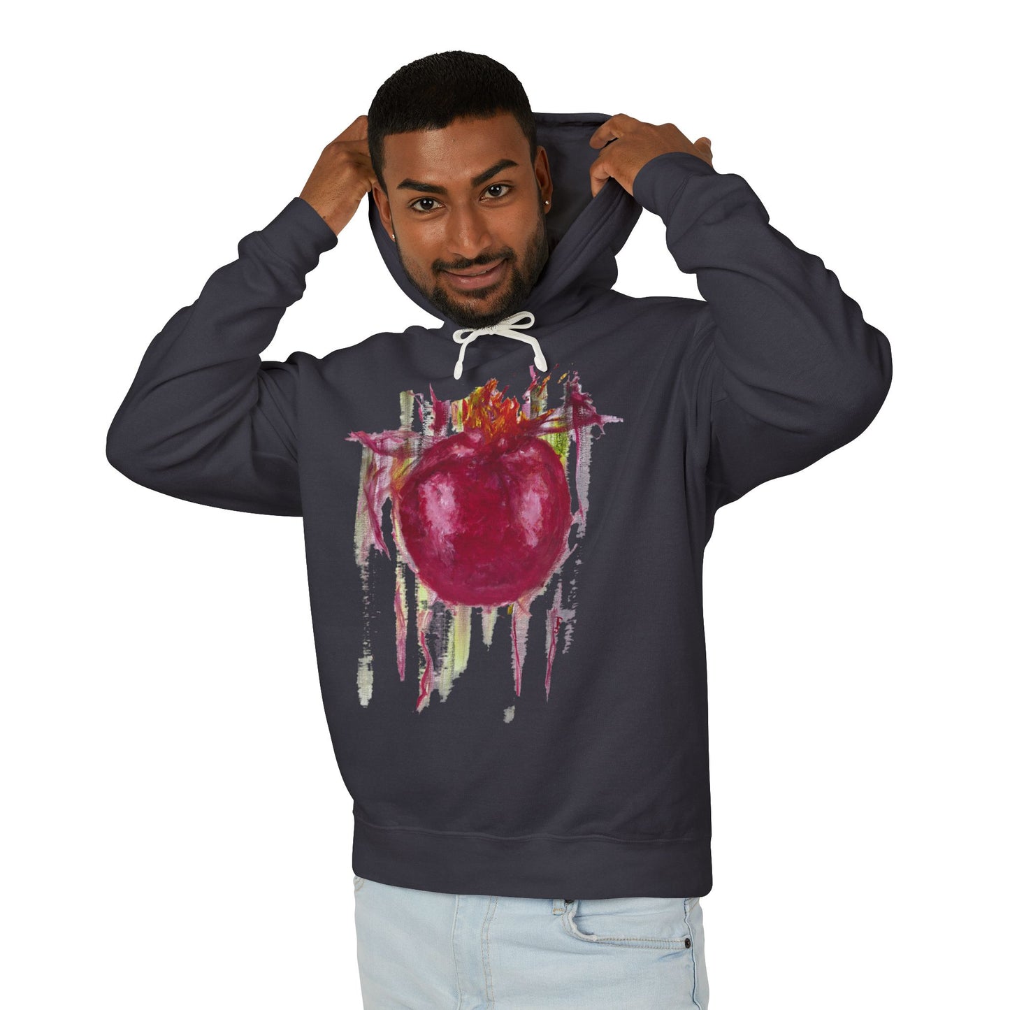 Pomegranate- Unisex Lightweight Hooded Sweatshirt
