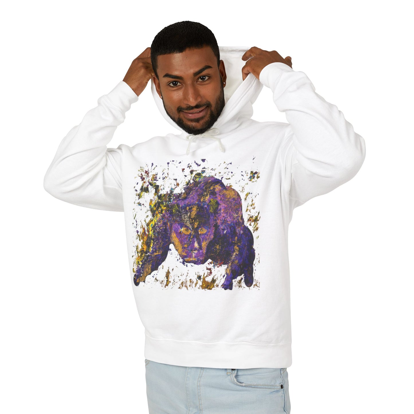 Jaguar Spirit - Unisex Lightweight Hooded Sweatshirt