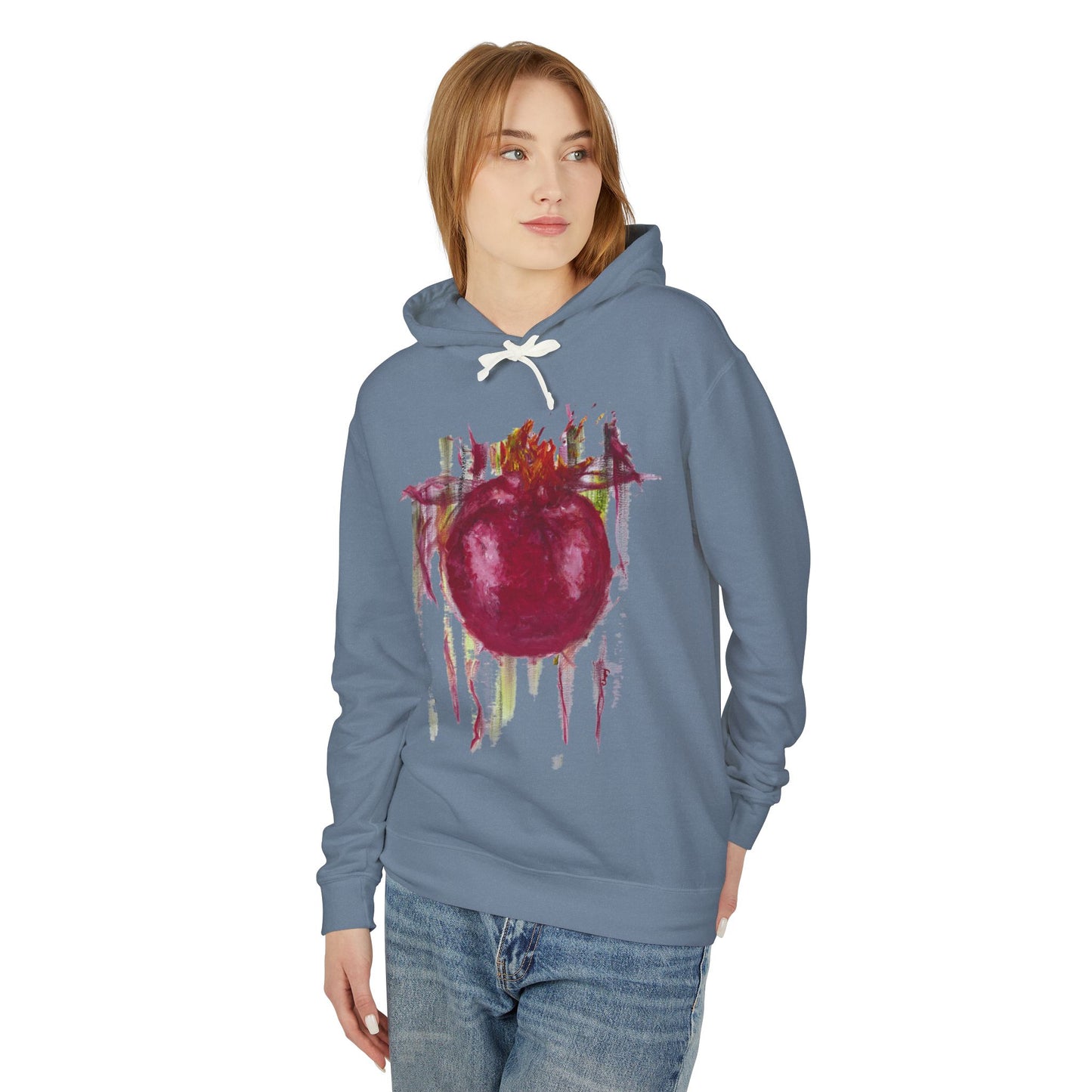 Pomegranate- Unisex Lightweight Hooded Sweatshirt