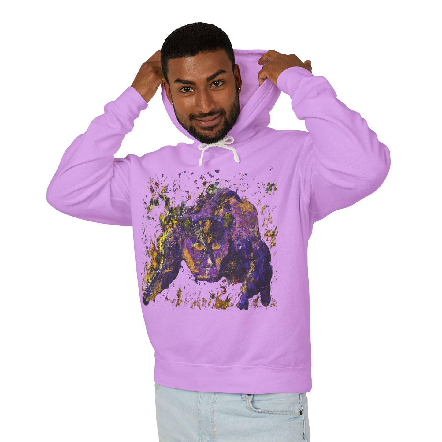 Jaguar Spirit - Unisex Lightweight Hooded Sweatshirt