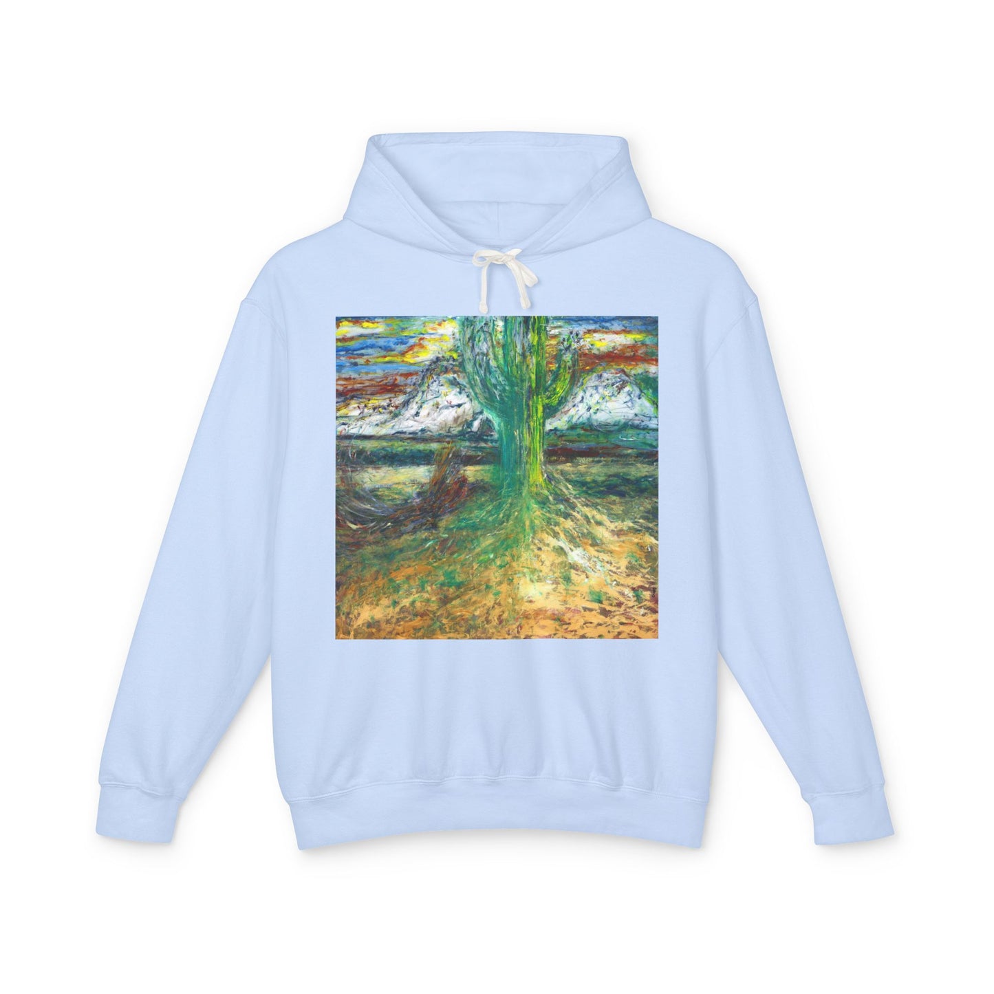 Saguaro Spirit - Unisex Lightweight Hooded Sweatshirt