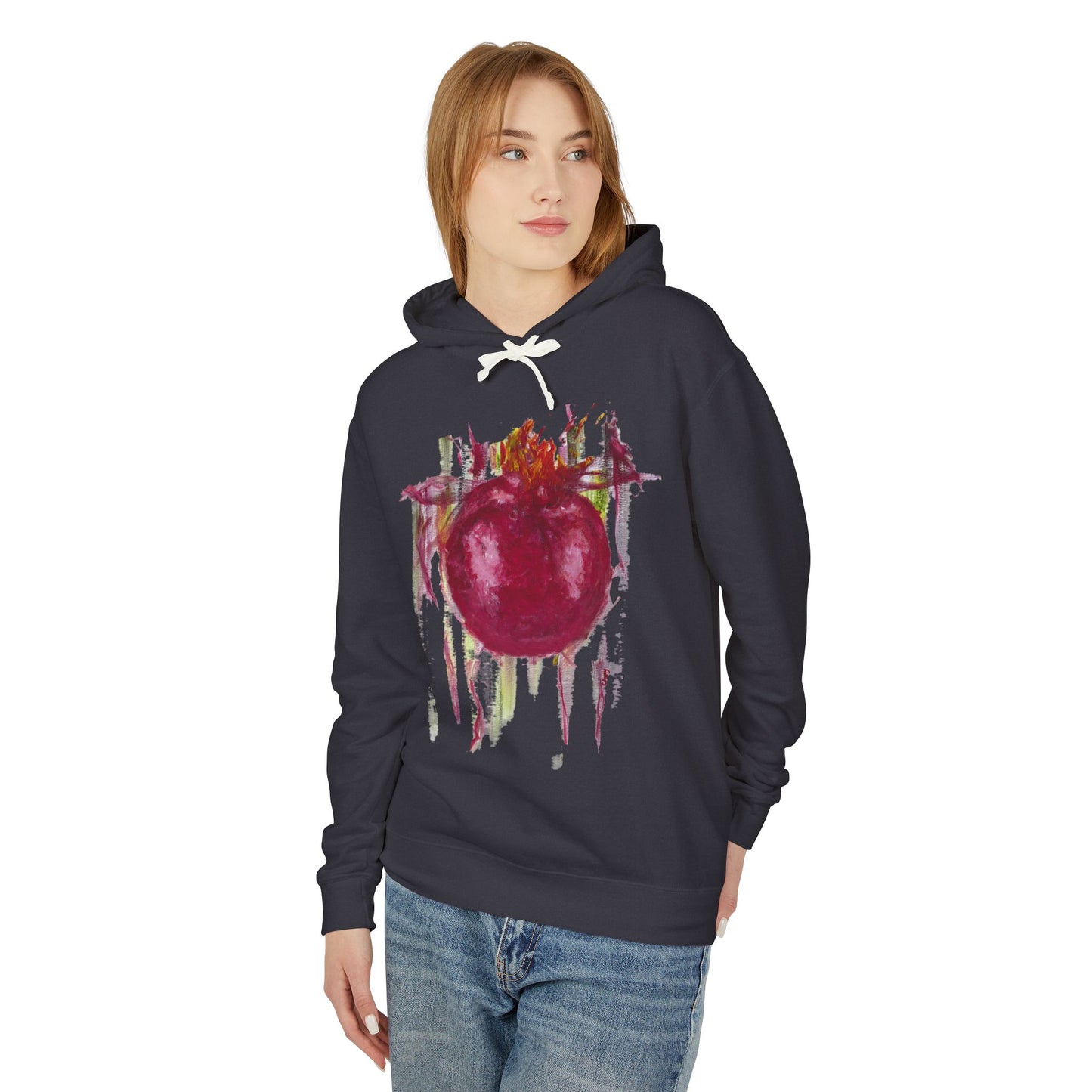 Pomegranate- Unisex Lightweight Hooded Sweatshirt