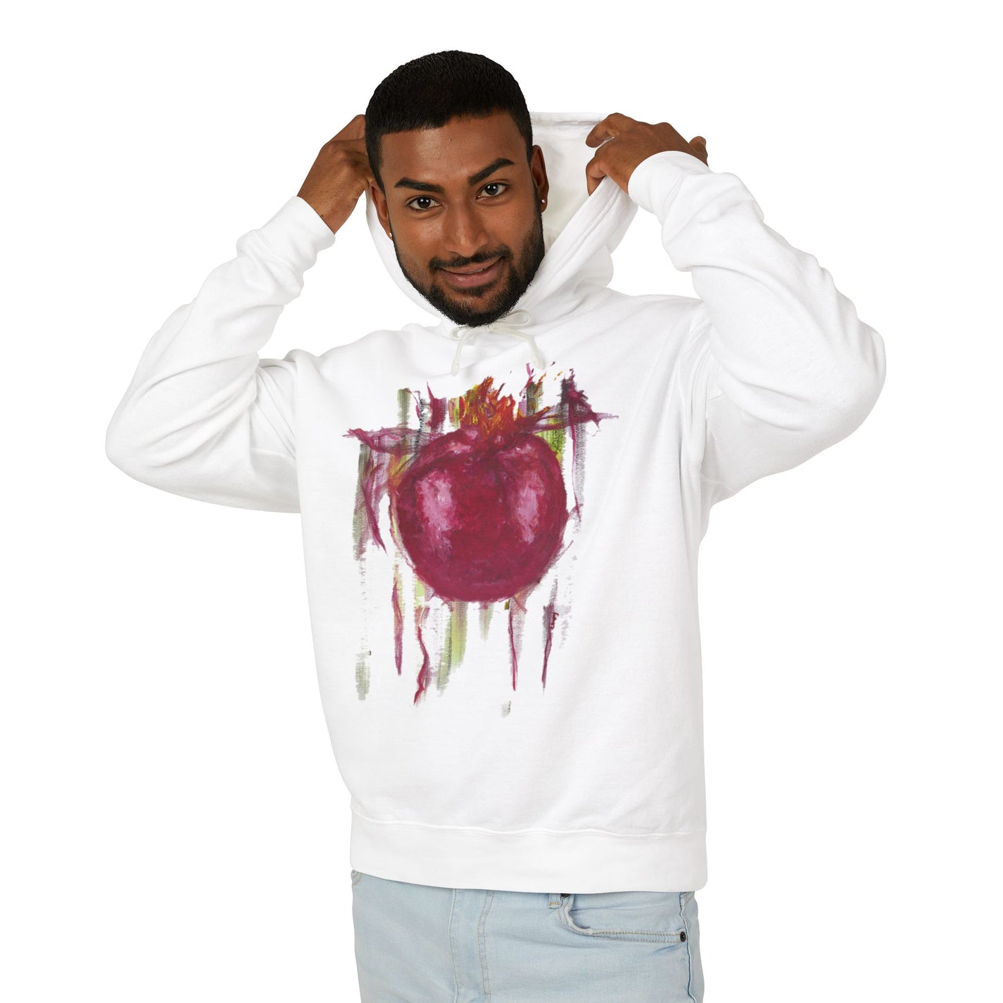 Pomegranate- Unisex Lightweight Hooded Sweatshirt