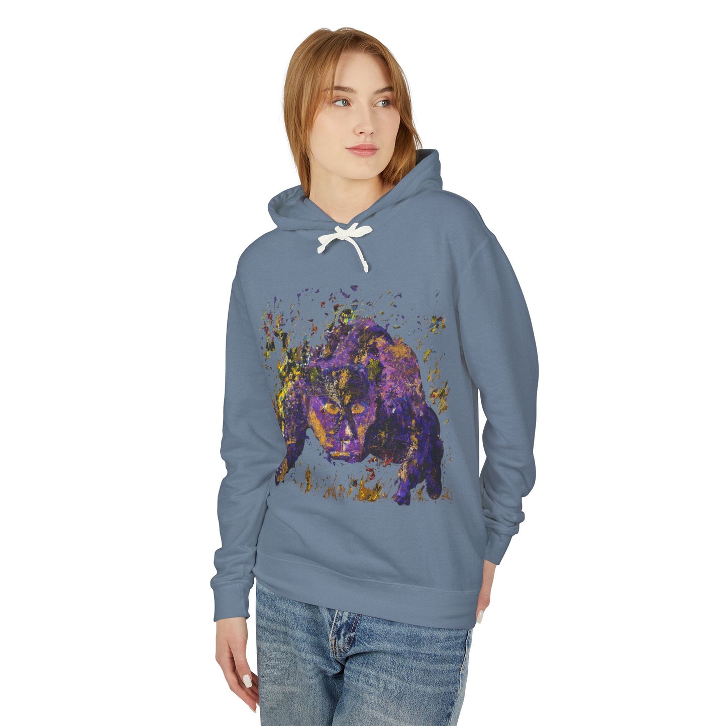 Jaguar Spirit - Unisex Lightweight Hooded Sweatshirt