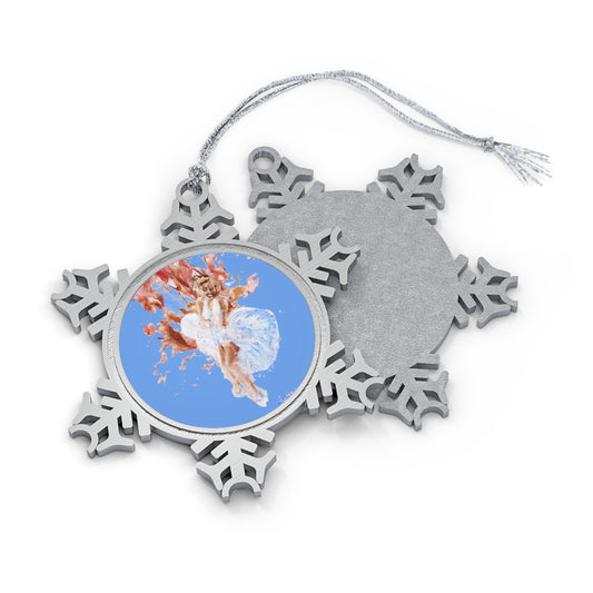 Wild Blue Yonder Diva Pewter Snowflake Ornament