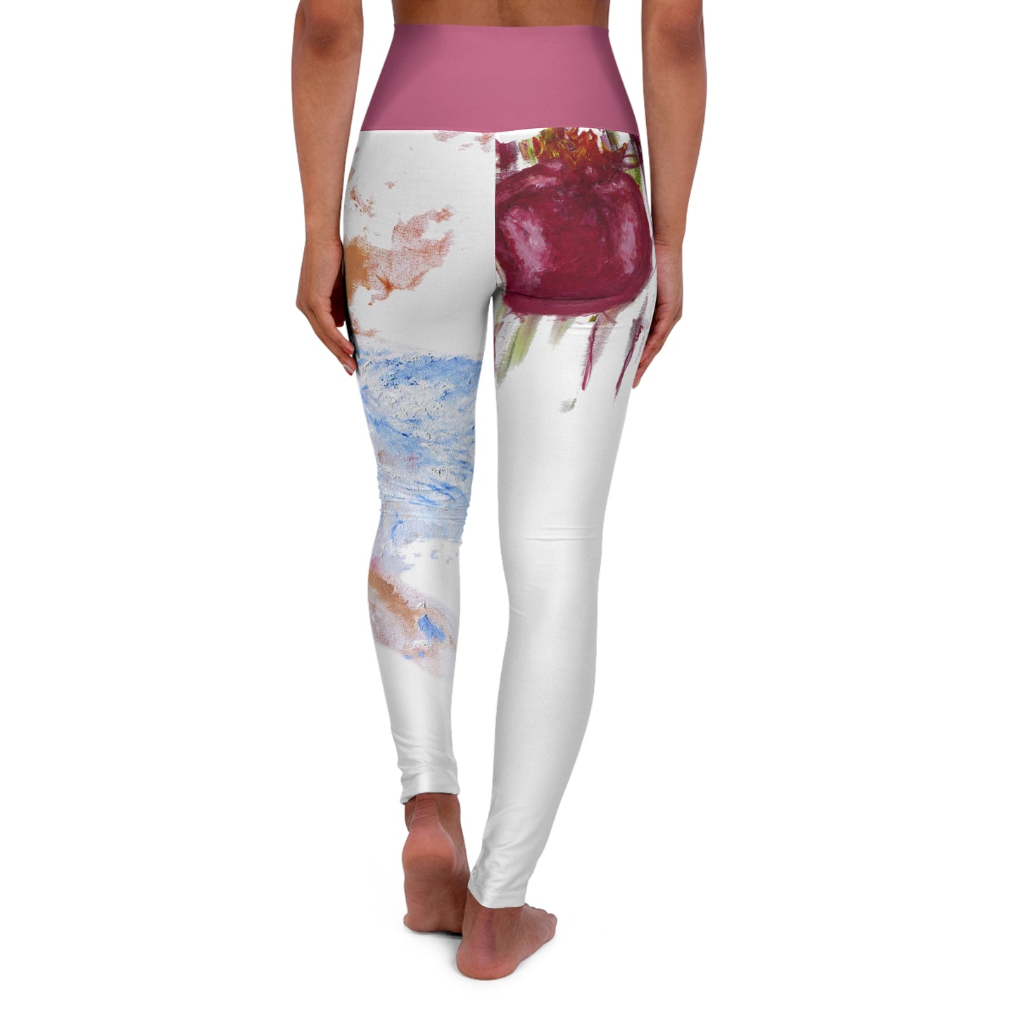 Diva Pomegranate High Waisted Yoga Leggings (AOP)