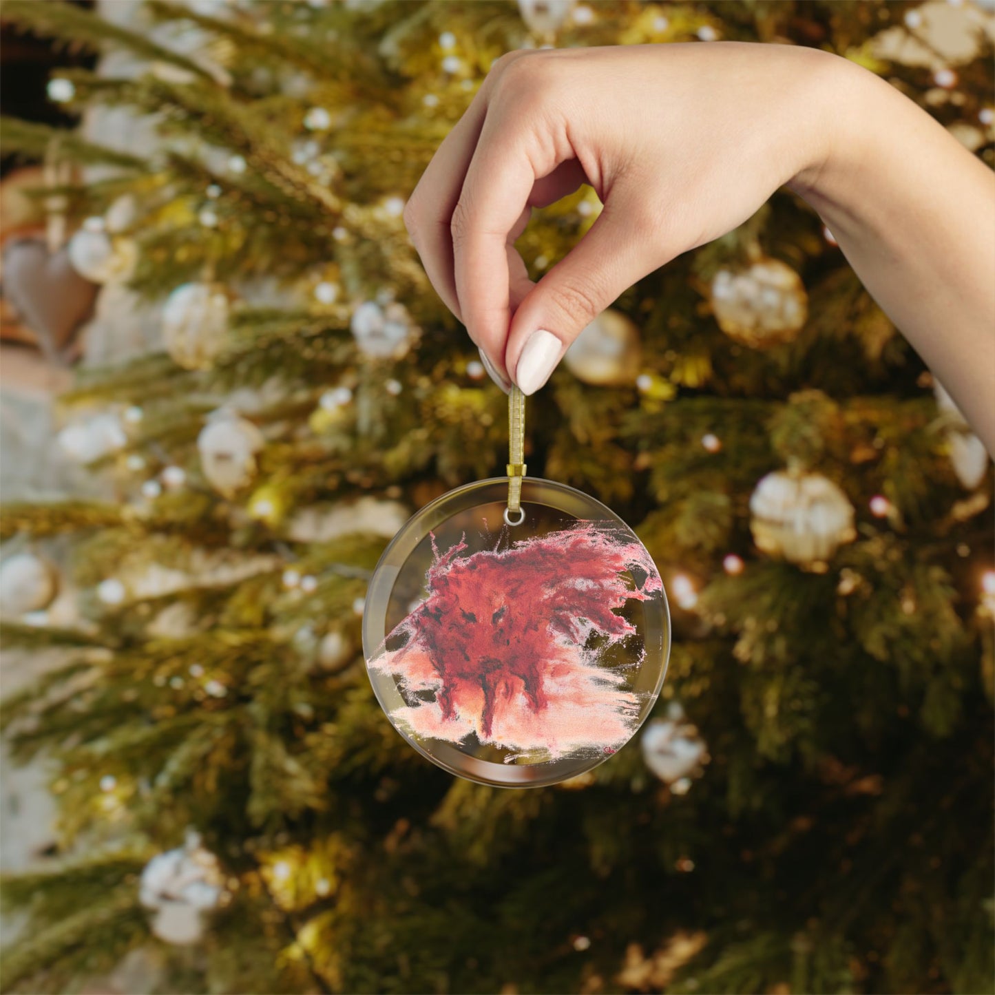 Javelina Glass Ornament