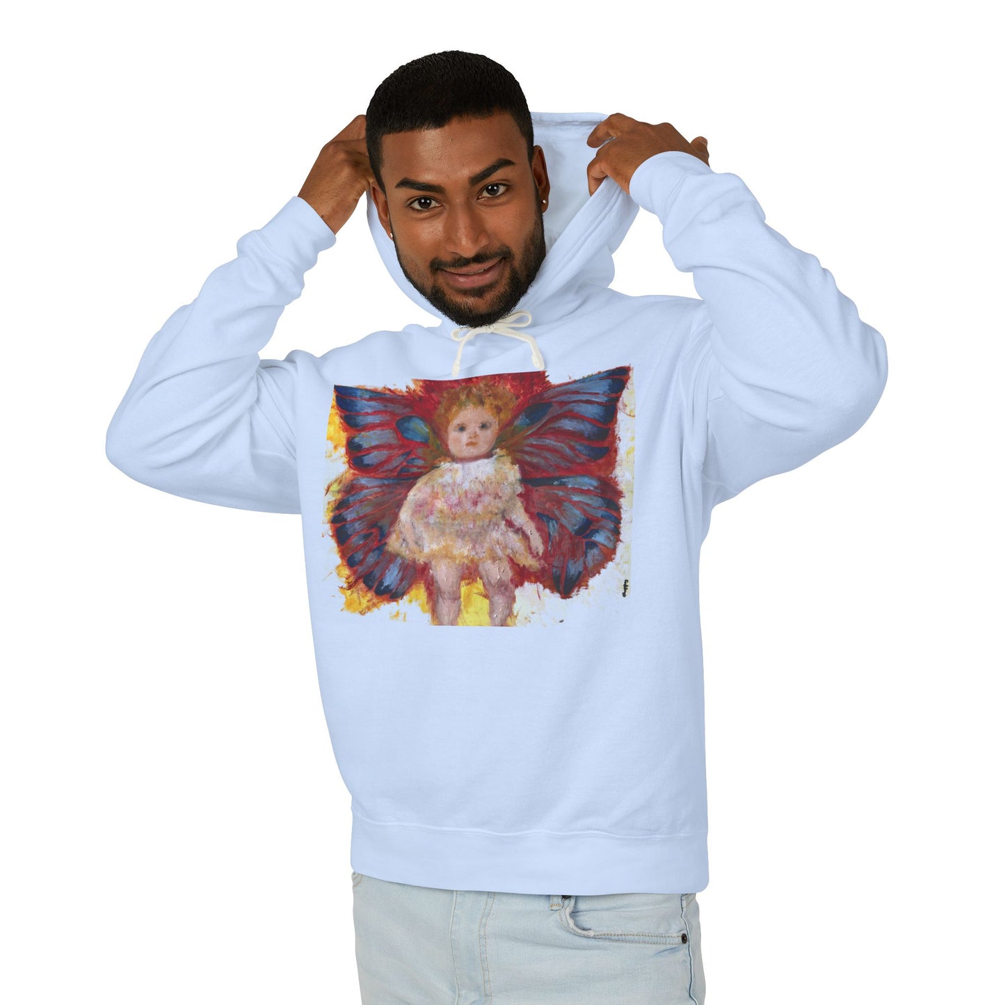 Butterfly Doll - Unisex Lightweight Hooded Sweatshirt