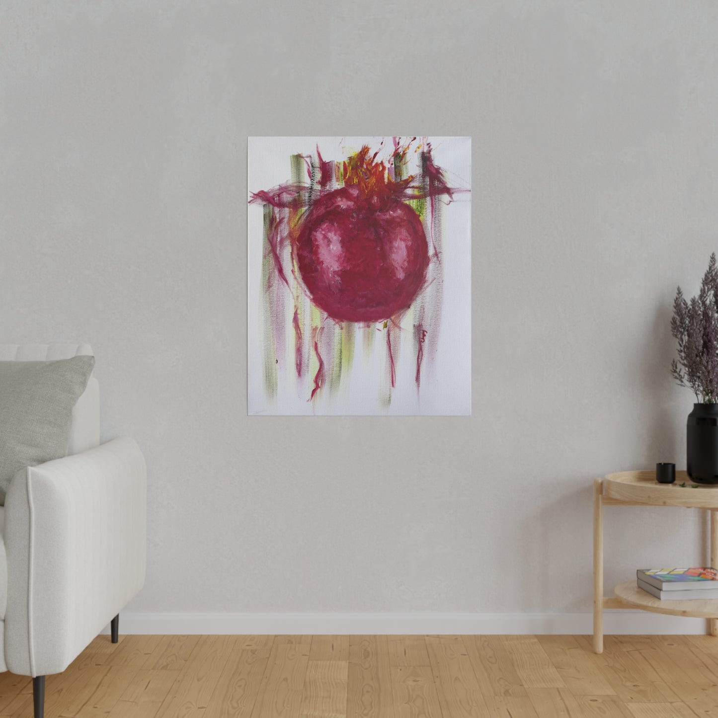 Pomegranate, 0.75" Stretched Canvas