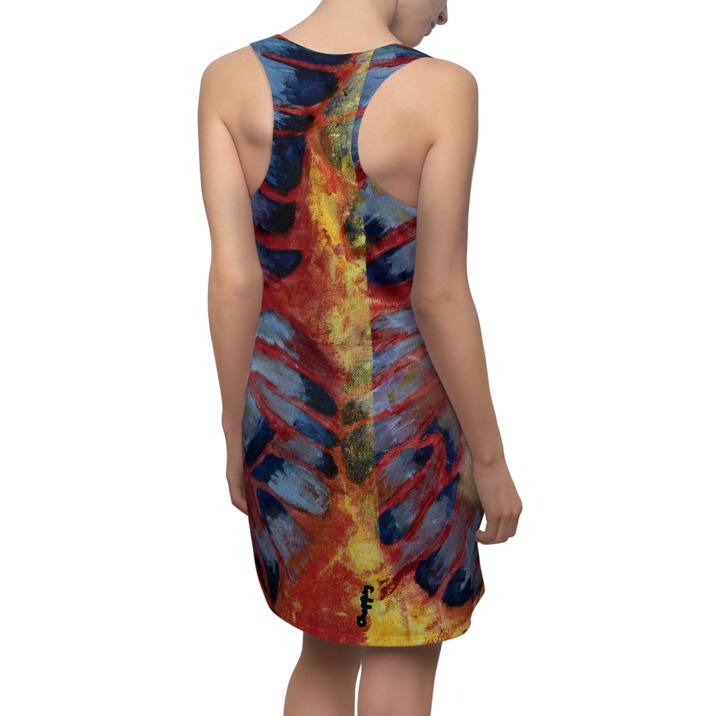 Inner Child Butterfly Women's Cut & Sew Racerback Dress