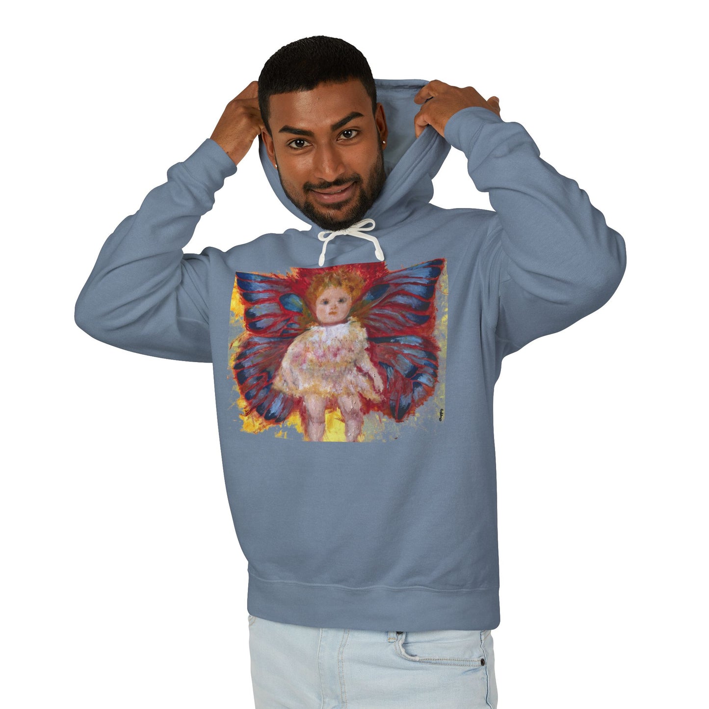 Butterfly Doll - Unisex Lightweight Hooded Sweatshirt