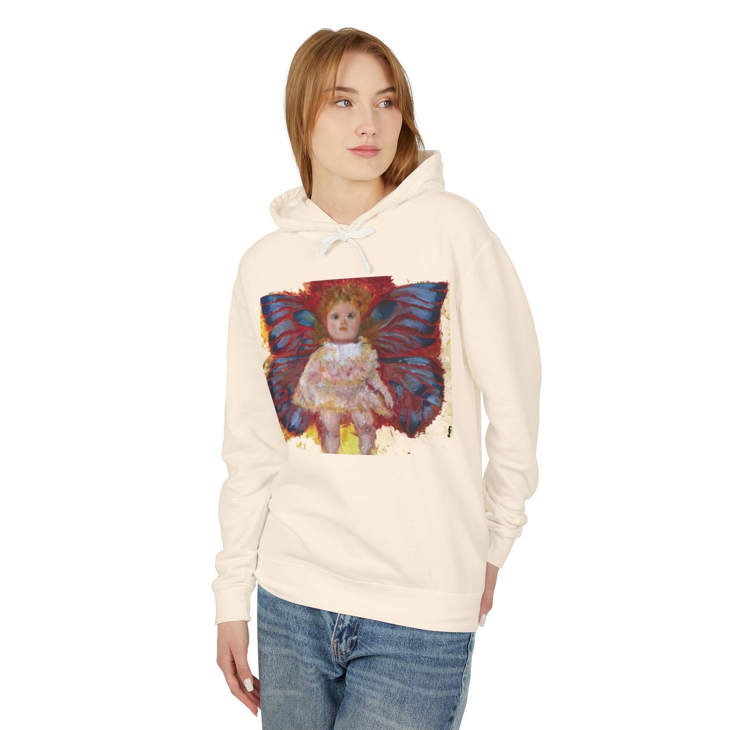 Butterfly Doll - Unisex Lightweight Hooded Sweatshirt