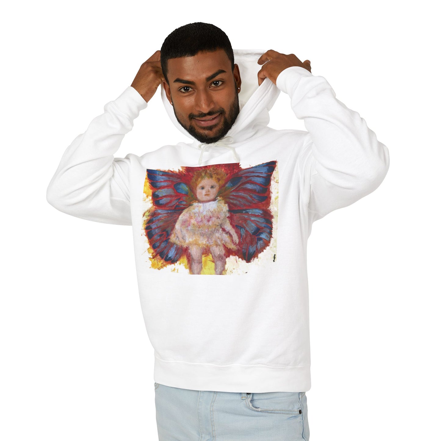 Butterfly Doll - Unisex Lightweight Hooded Sweatshirt