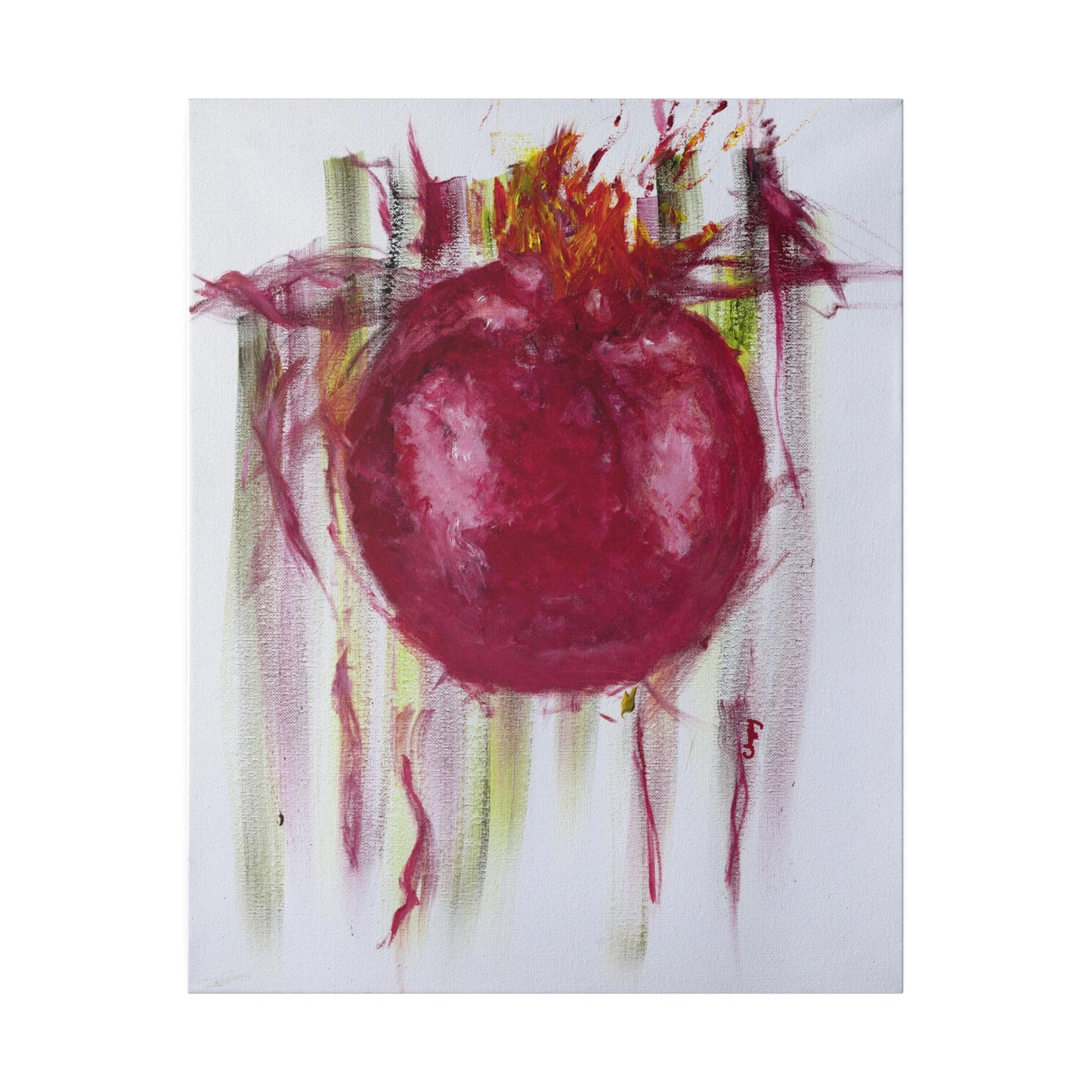 Pomegranate, 0.75" Stretched Canvas