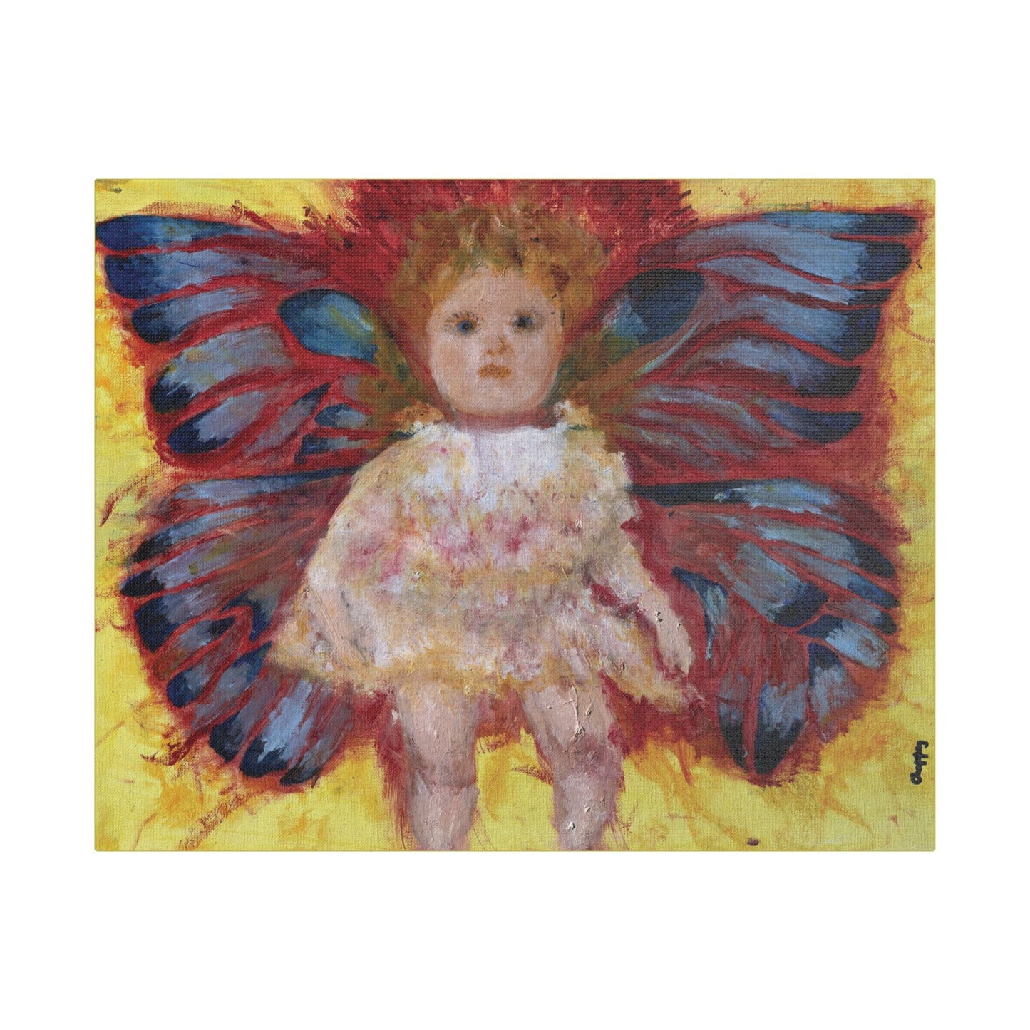 Butterfly Doll - Satin Canvas, Stretched 1.5"