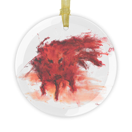 Javelina Glass Ornament