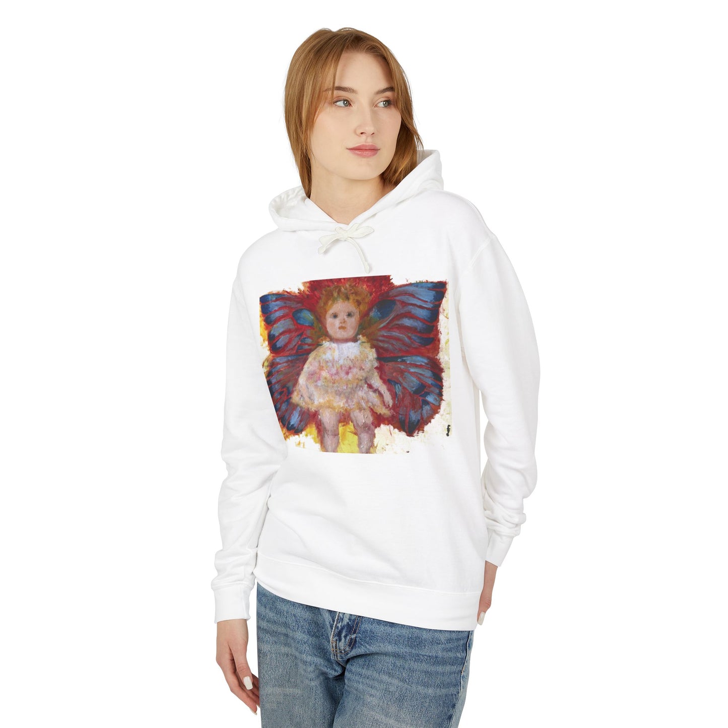 Butterfly Doll - Unisex Lightweight Hooded Sweatshirt