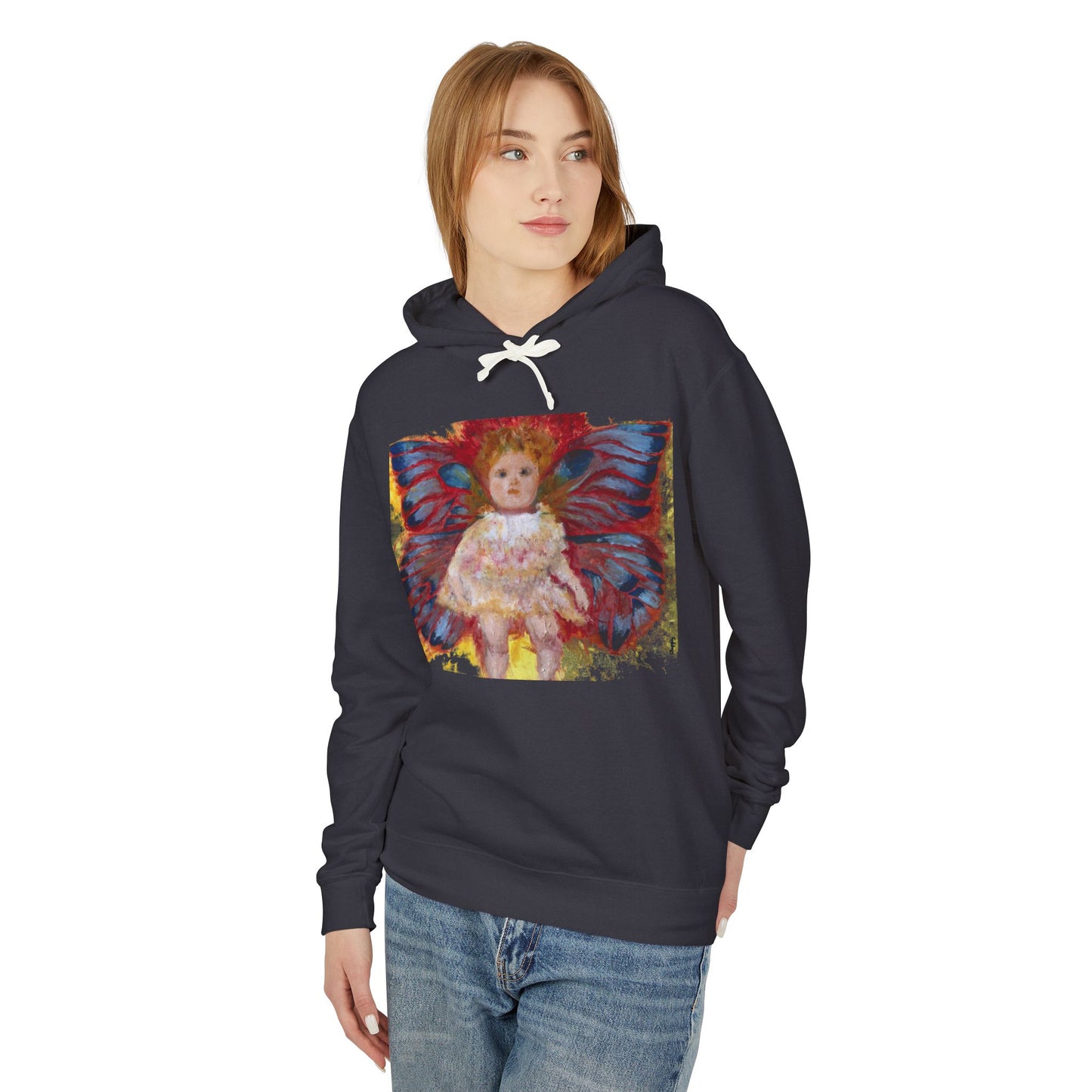 Butterfly Doll - Unisex Lightweight Hooded Sweatshirt