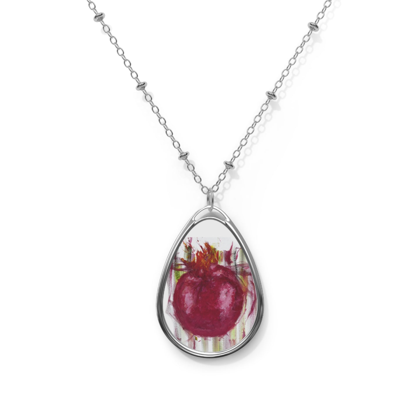 Pomegranate Oval Necklace