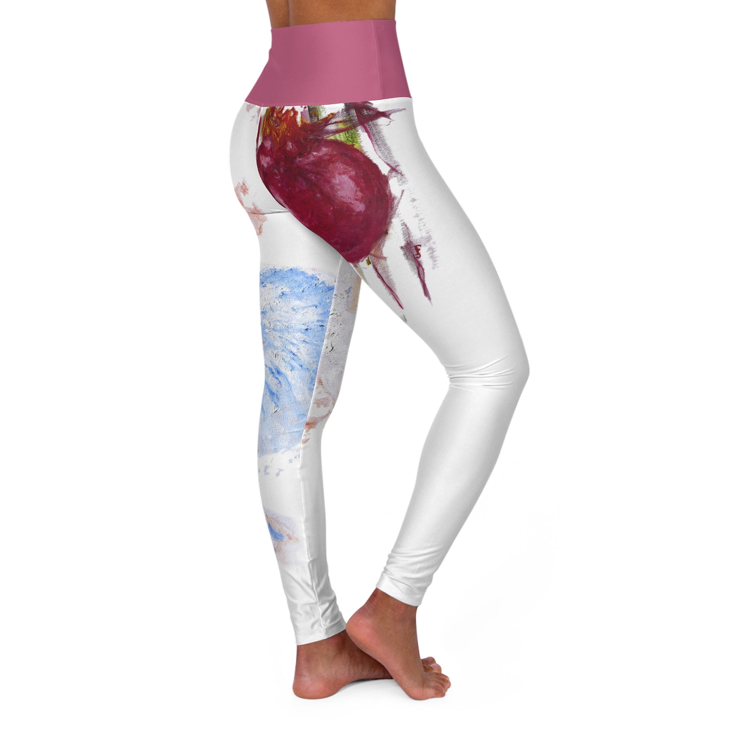 Diva Pomegranate High Waisted Yoga Leggings (AOP)