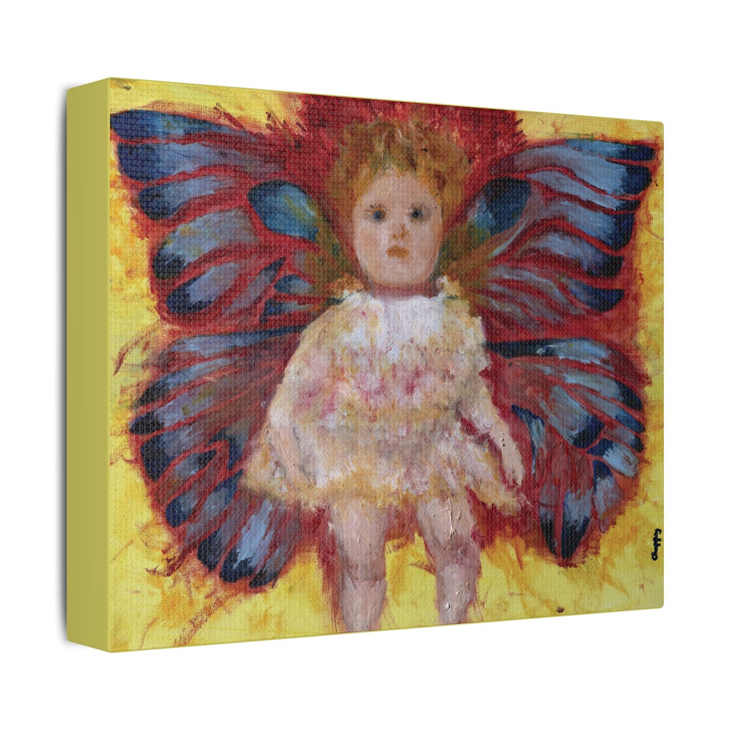 Butterfly Doll - Satin Canvas, Stretched 1.5"