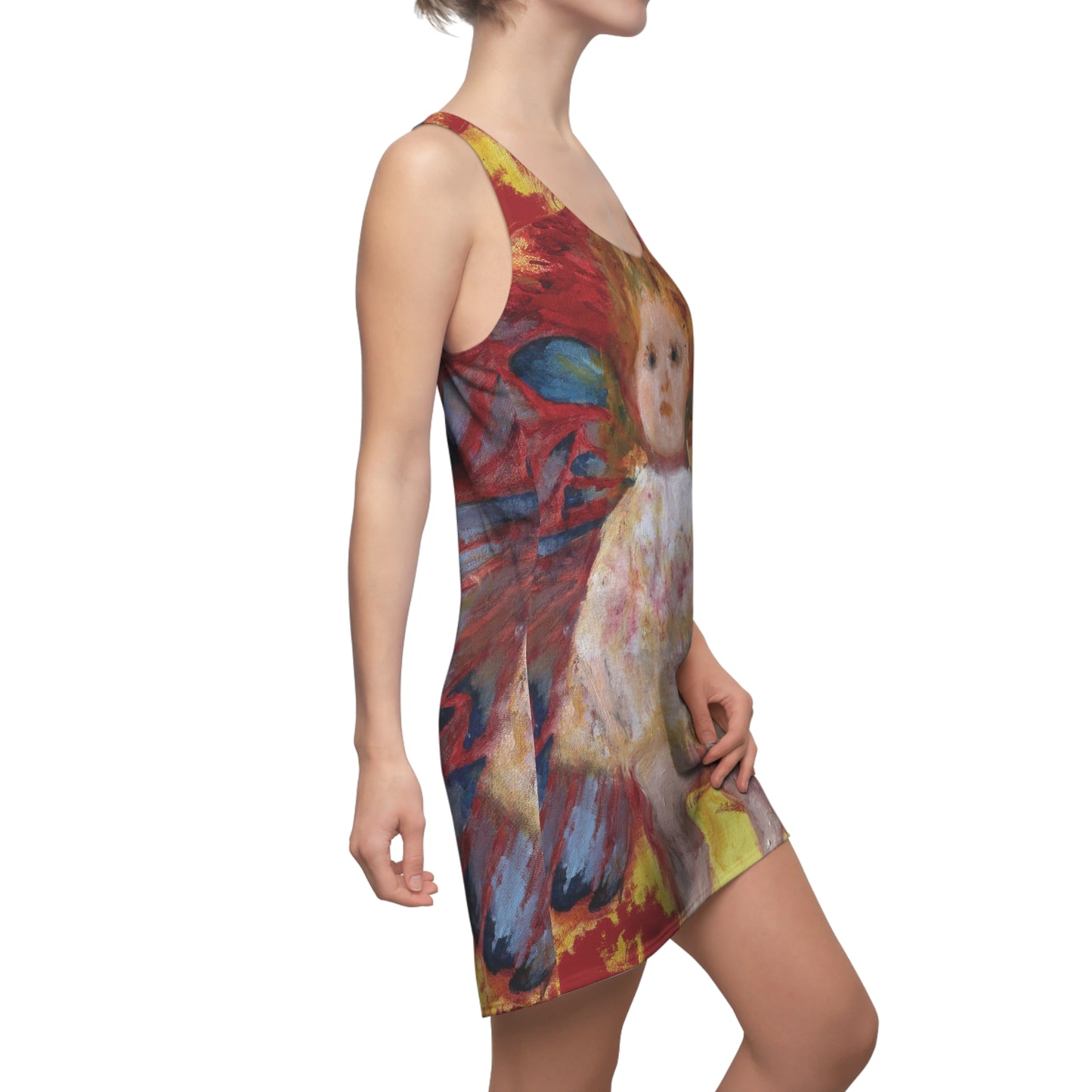 Inner Child Butterfly Women's Cut & Sew Racerback Dress