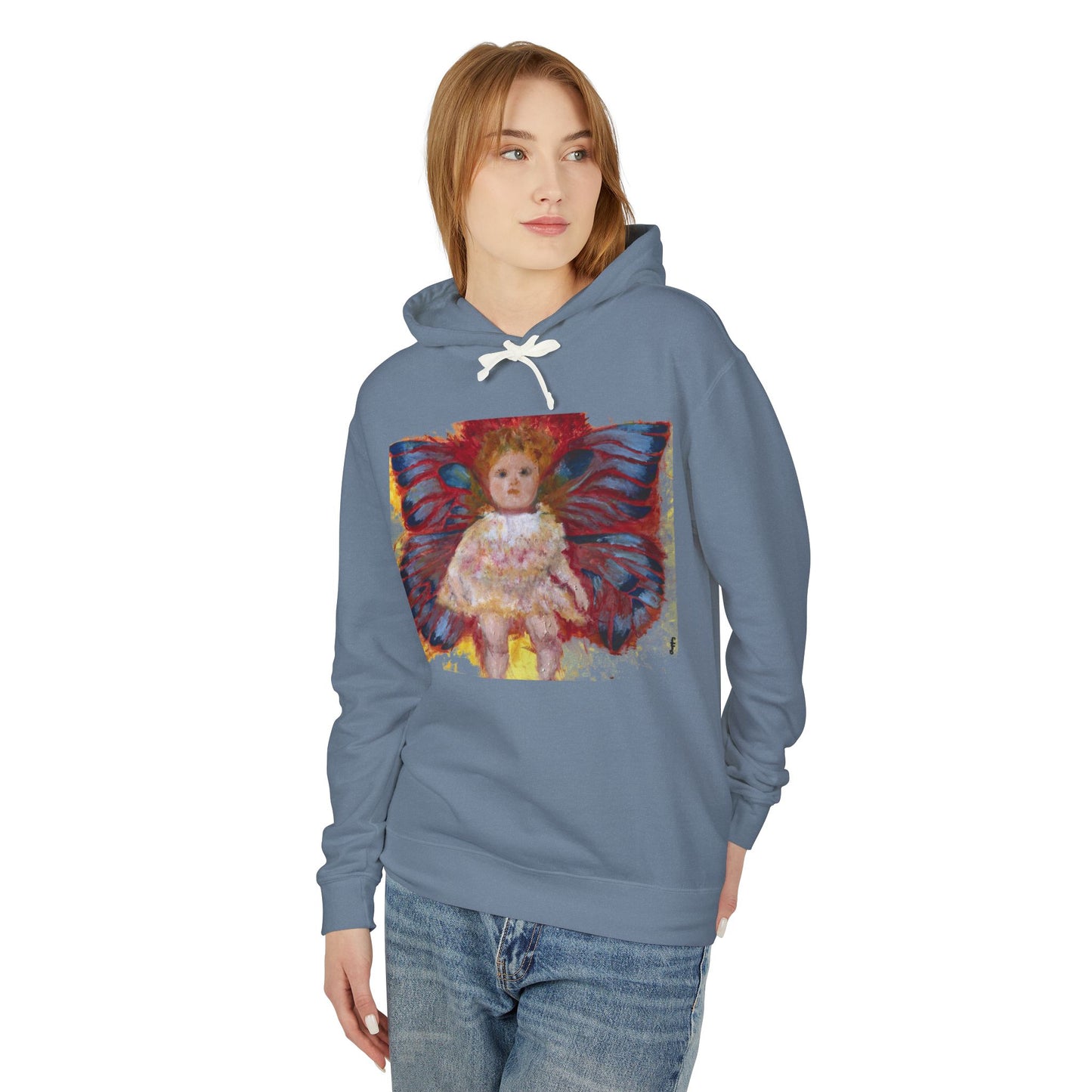 Butterfly Doll - Unisex Lightweight Hooded Sweatshirt