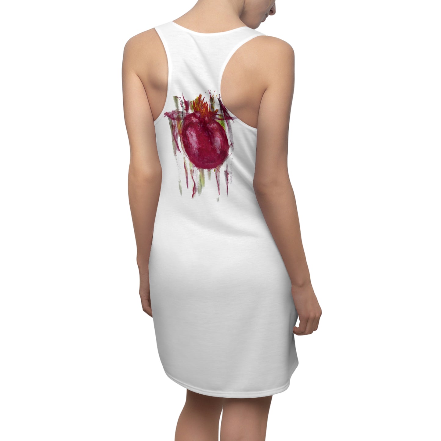 Diva Pomegranate Women's Cut & Sew Racerback Dress (AOP)