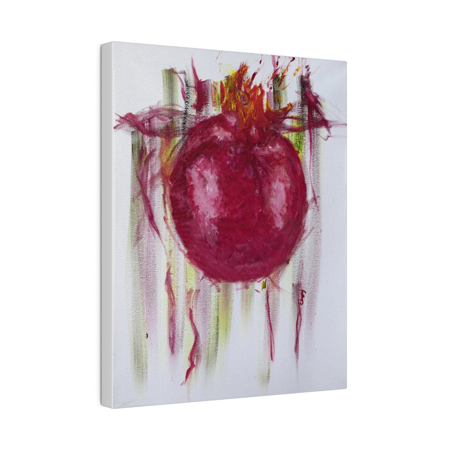 Pomegranate, 0.75" Stretched Canvas