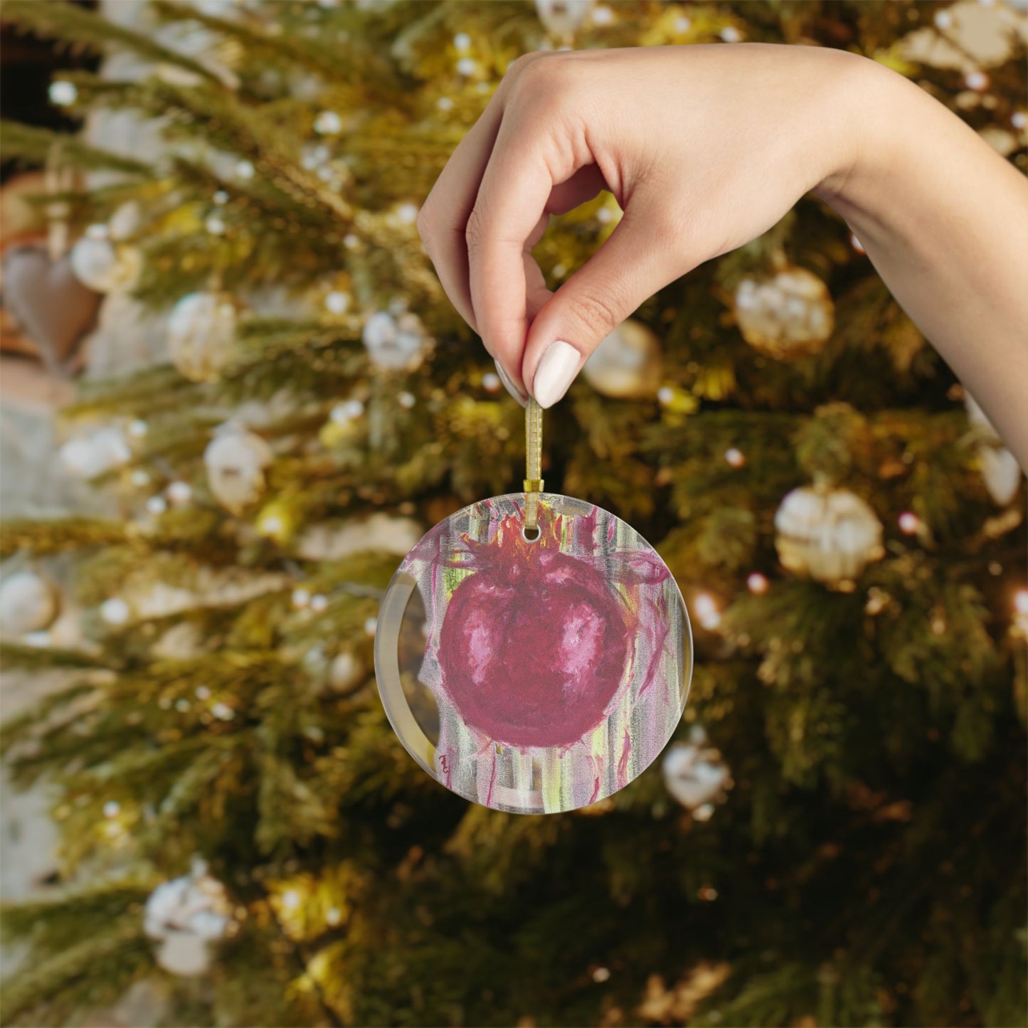 Pomegranate Glass Ornament