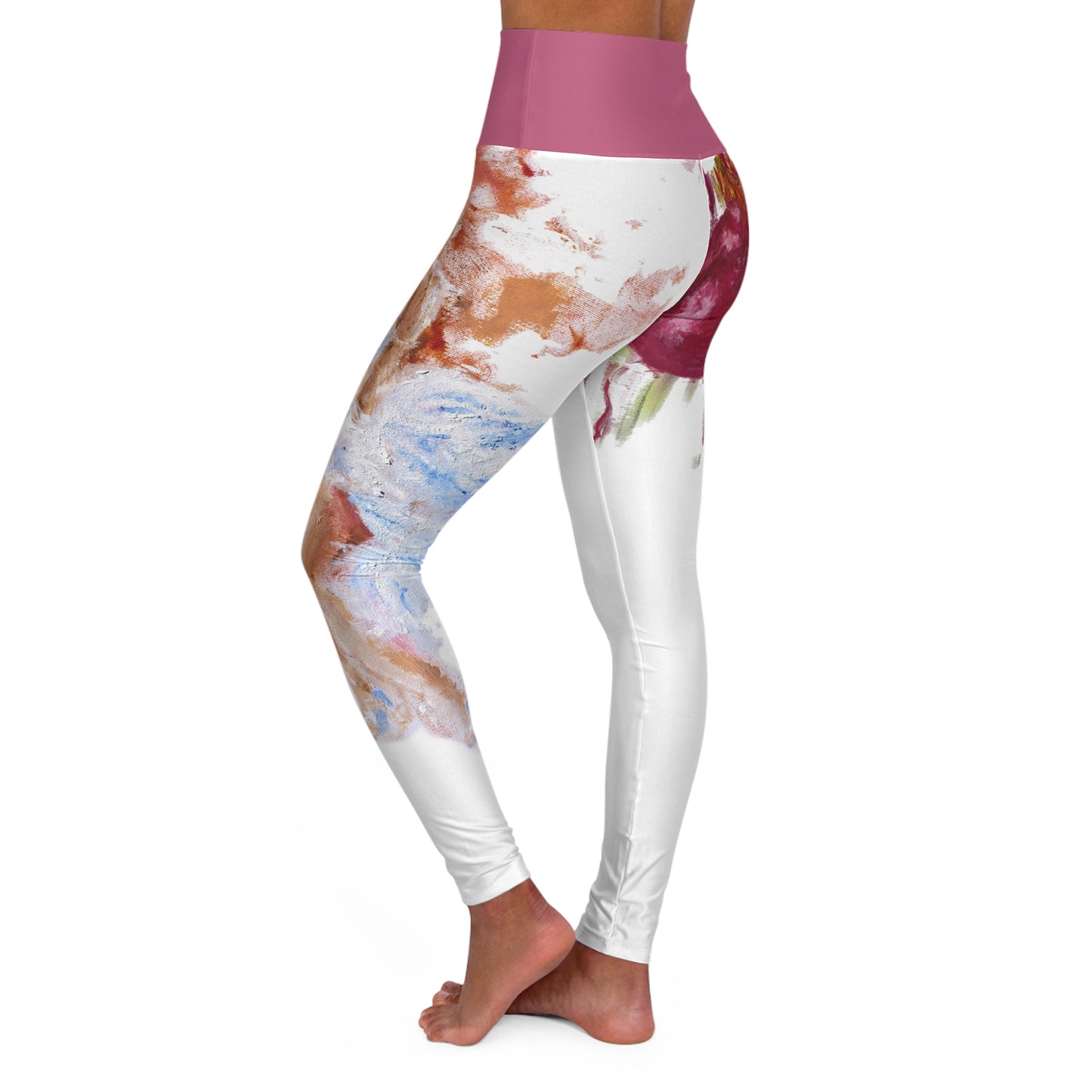 Diva Pomegranate High Waisted Yoga Leggings (AOP)