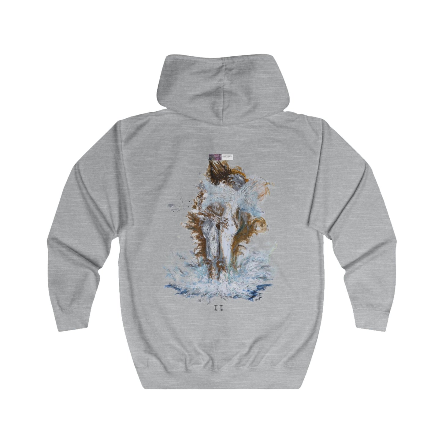 II of Cups Tarot Unisex Full Zip Hoodie