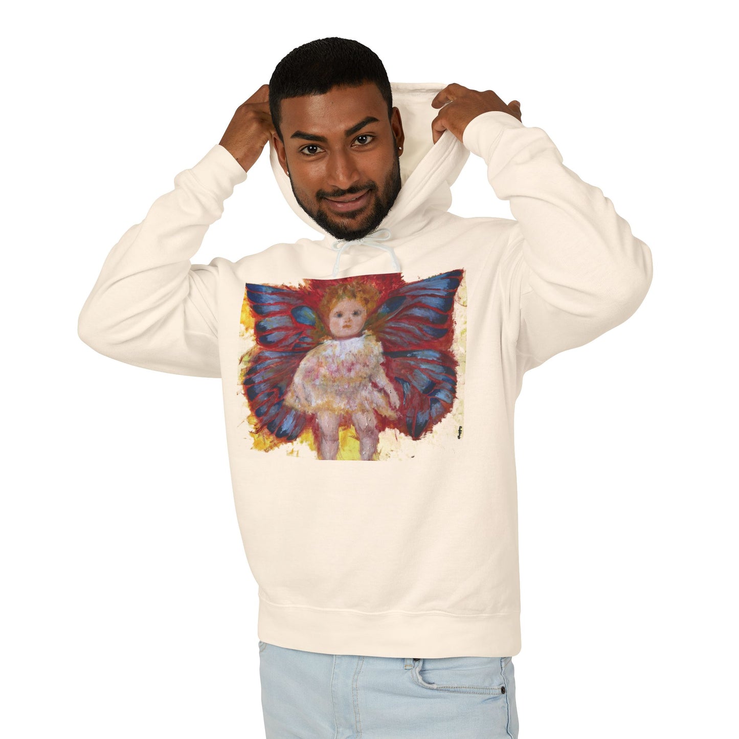 Butterfly Doll - Unisex Lightweight Hooded Sweatshirt