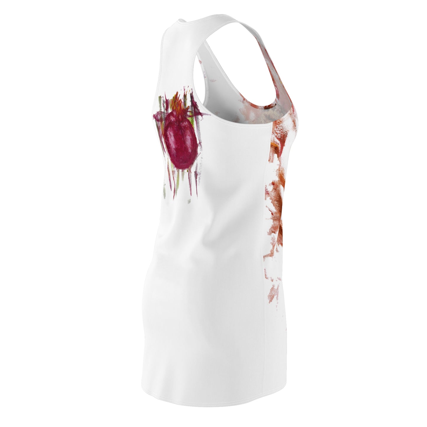 Diva Pomegranate Women's Cut & Sew Racerback Dress (AOP)