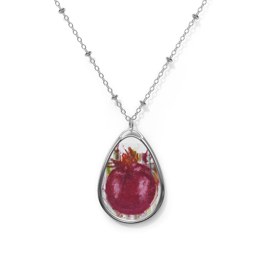 Pomegranate Oval Necklace