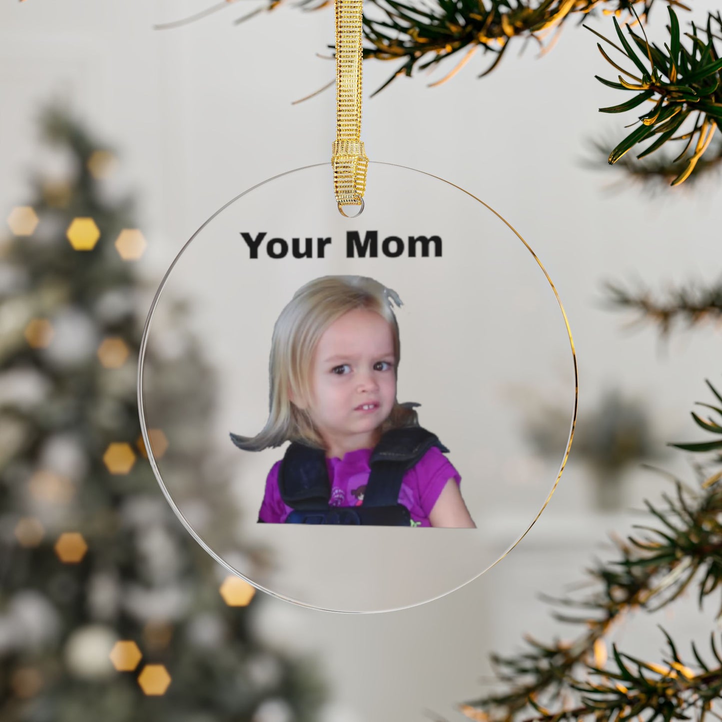 Side Eye Chloe Meme Acrylic Ornament