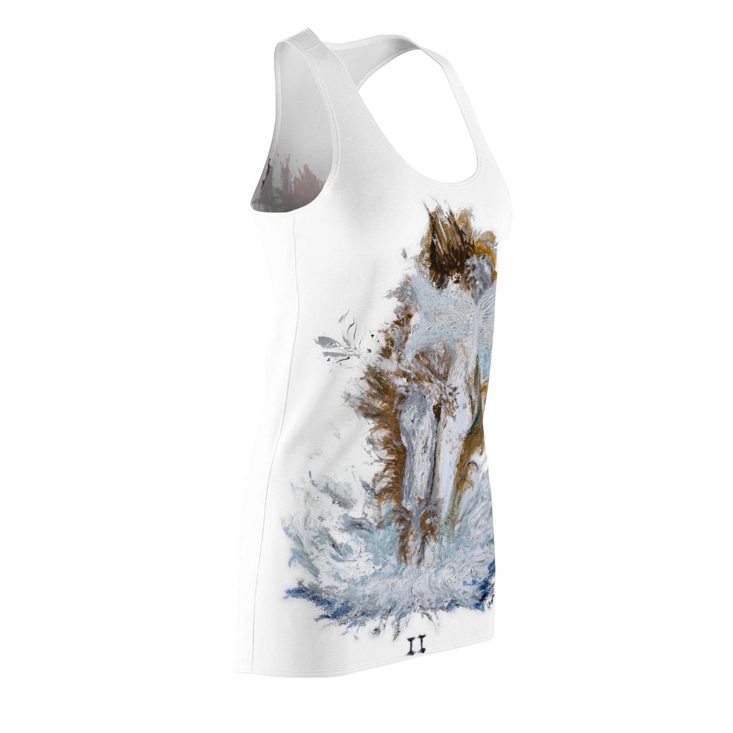 II of Cups Tarot Women's Cut & Sew Racerback Dress (AOP)