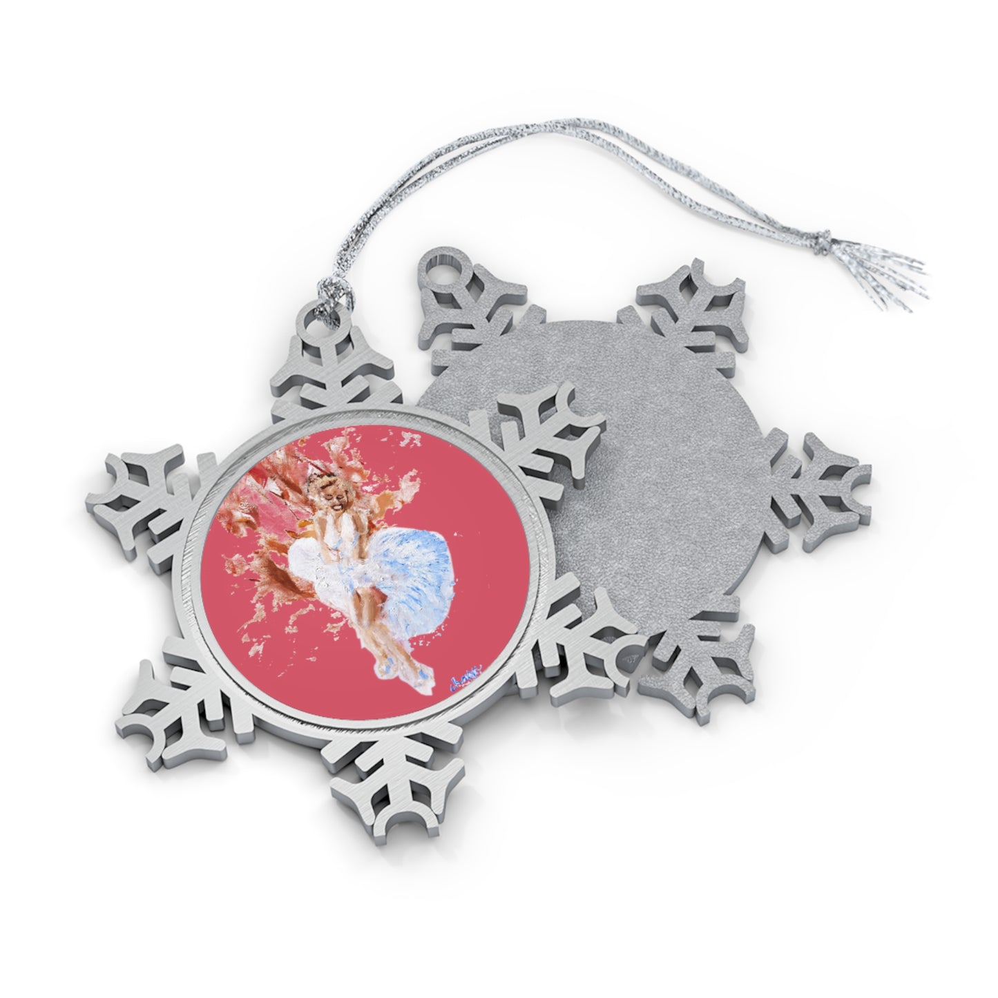 Rose Garden Diva Pewter Snowflake Ornament