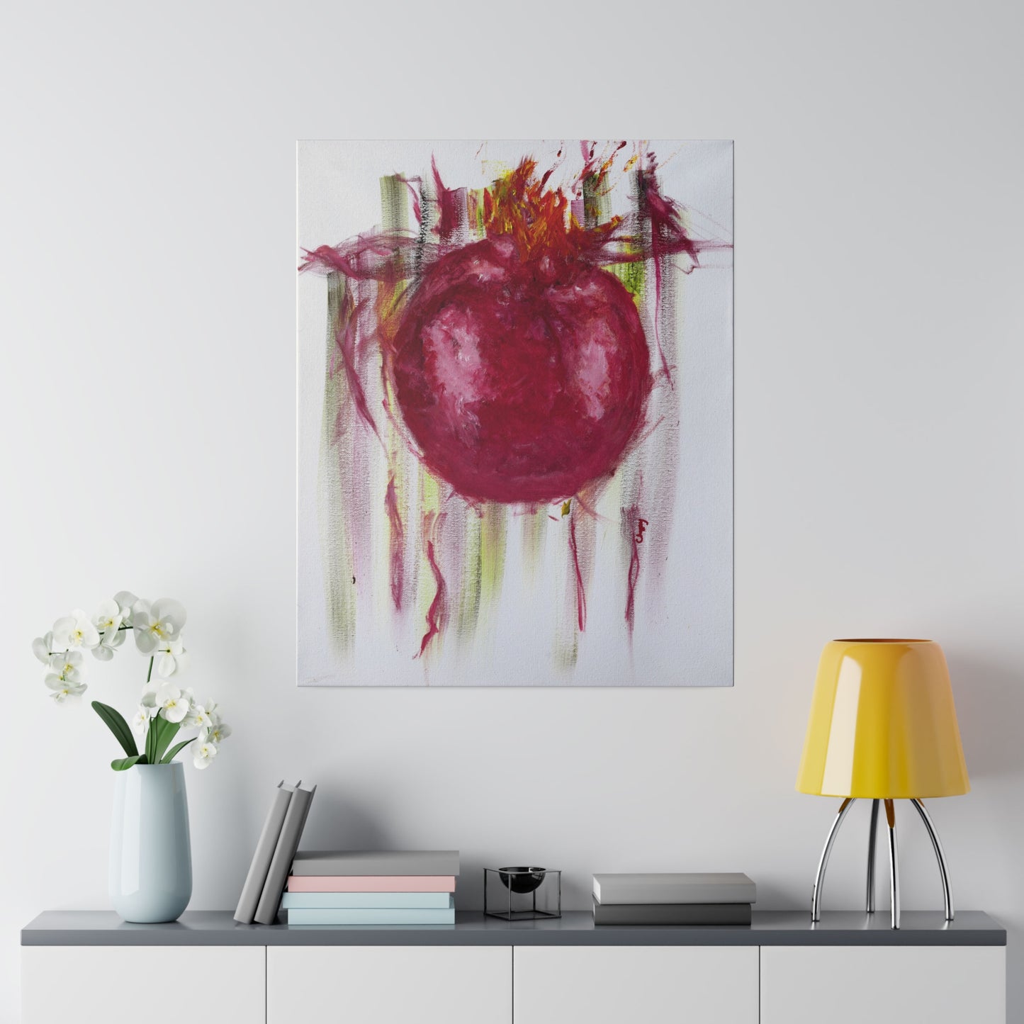 Pomegranate, 0.75" Stretched Canvas