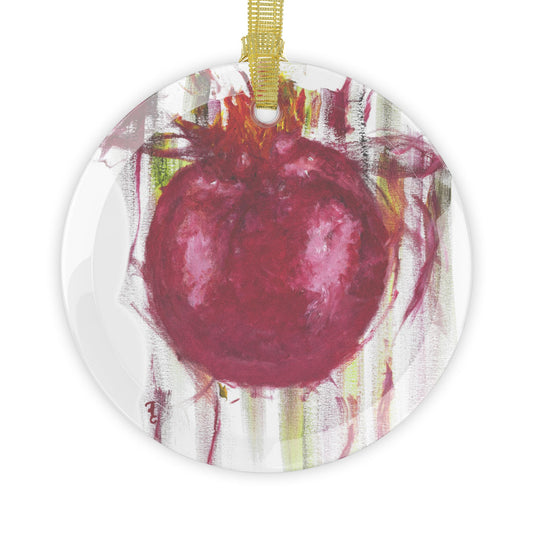 Pomegranate Glass Ornament